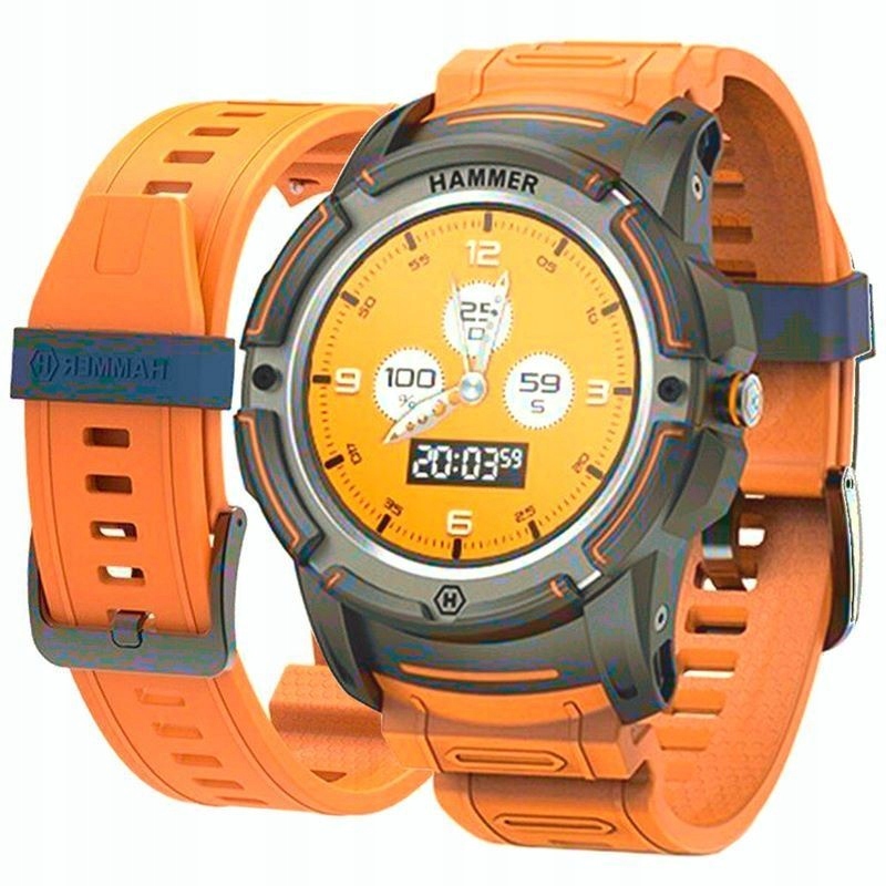 Pasek Silikonowy do myPhone HAMMER Watch+ pomarań Materiał silikon