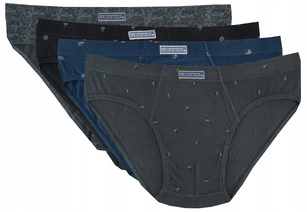 

4X Slipy Majtki męskie Bawełna Cotton World M