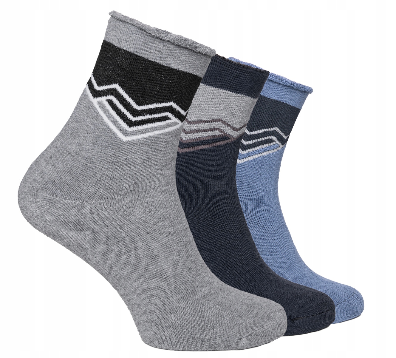 

3 Ciepłe Nieuciskowe Skarpetki Męskie 21000 43-46