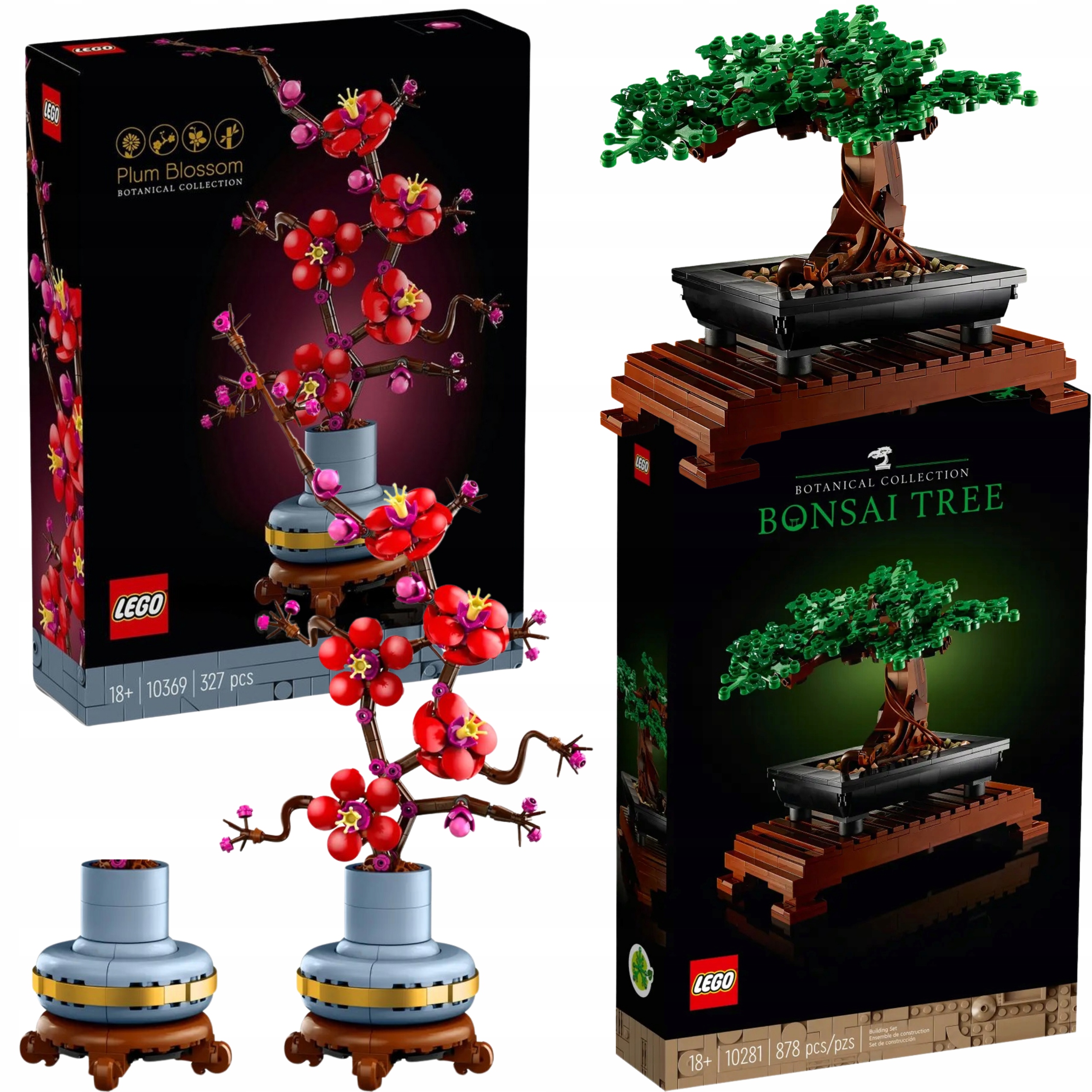 Lego Kwiat Śliwy Drzewko Bonsai Zestaw Japoński Kwiaty Walentynki