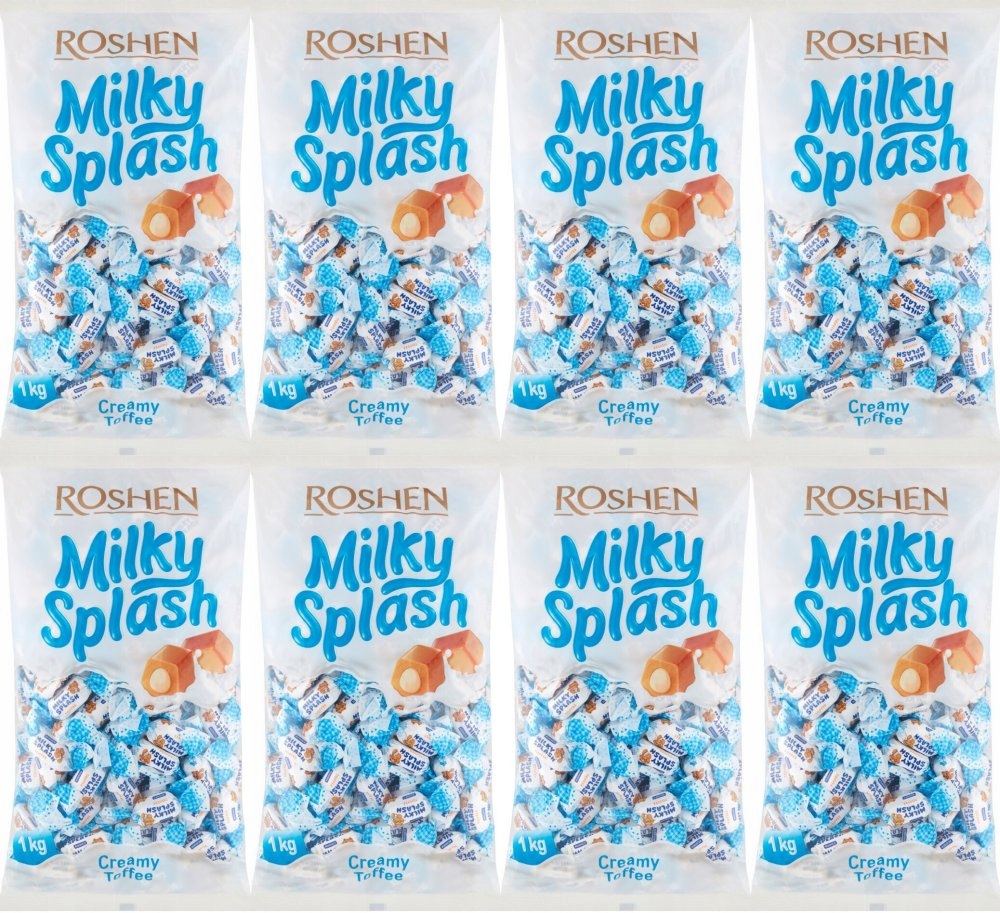 Roshen Milky Splash Toffi szklanka mleka 1kg x8