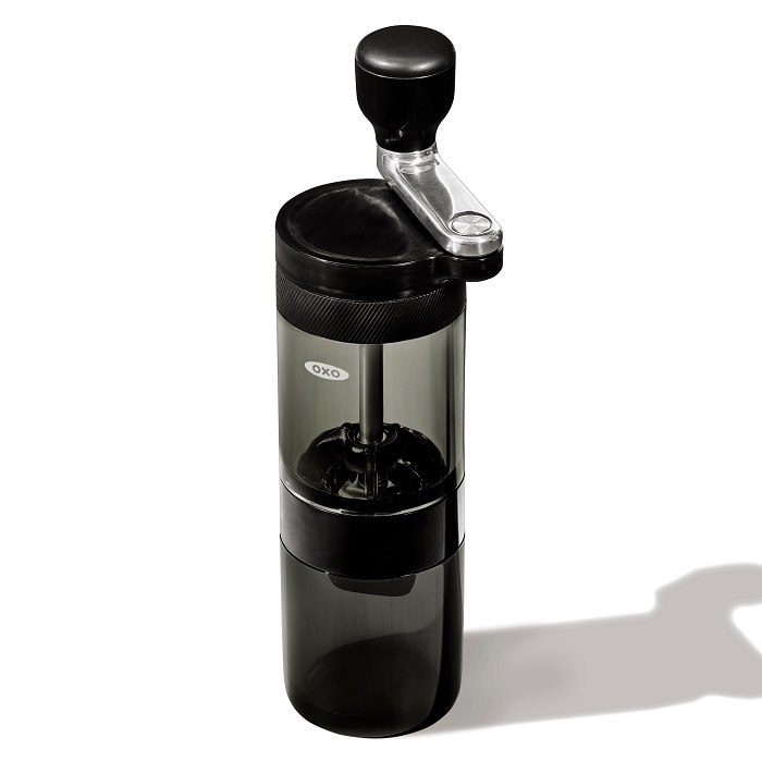 Ručný turistický mlynček na kávu Brew Oxo na výlety pod stan do karavanu