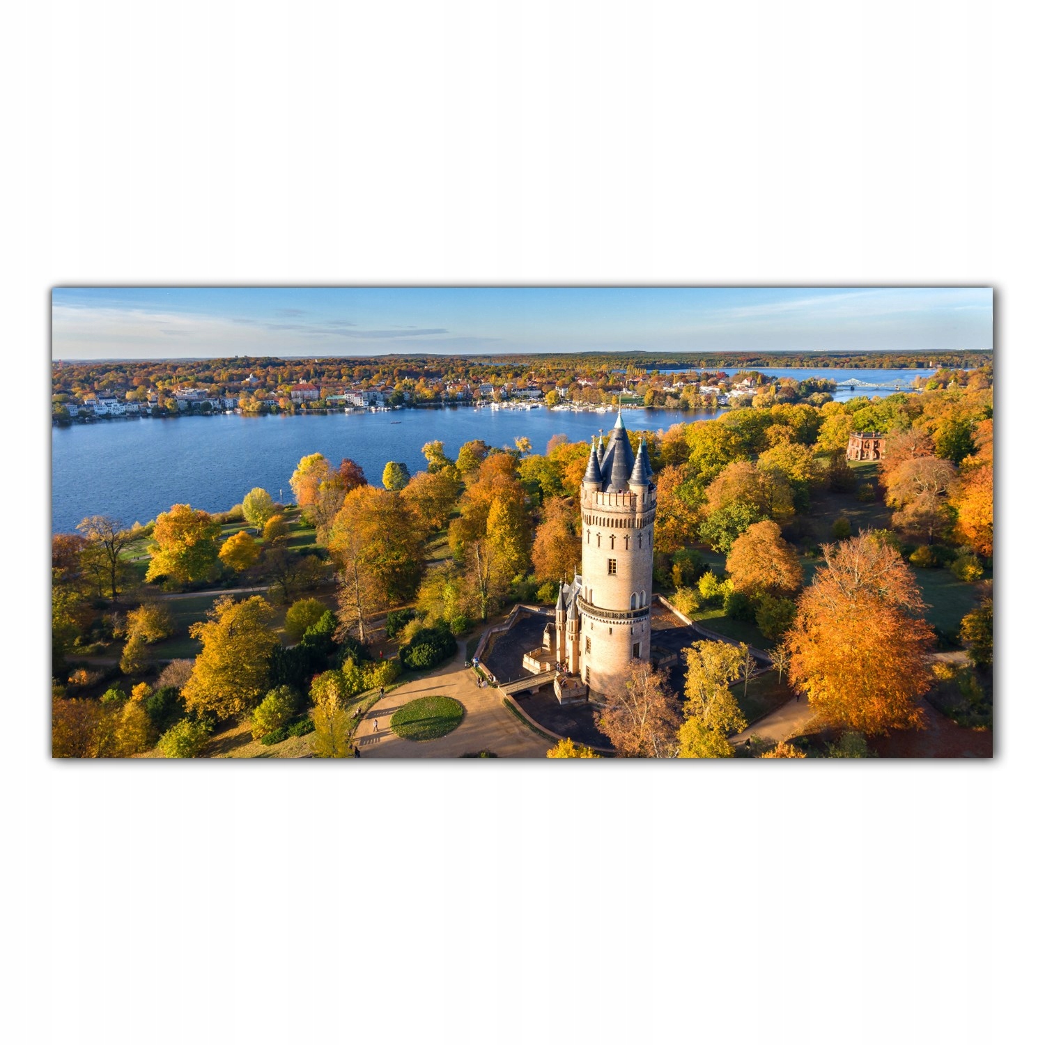 

Obraz na szkle Foto Jesień Zamek Krajobraz 140x70