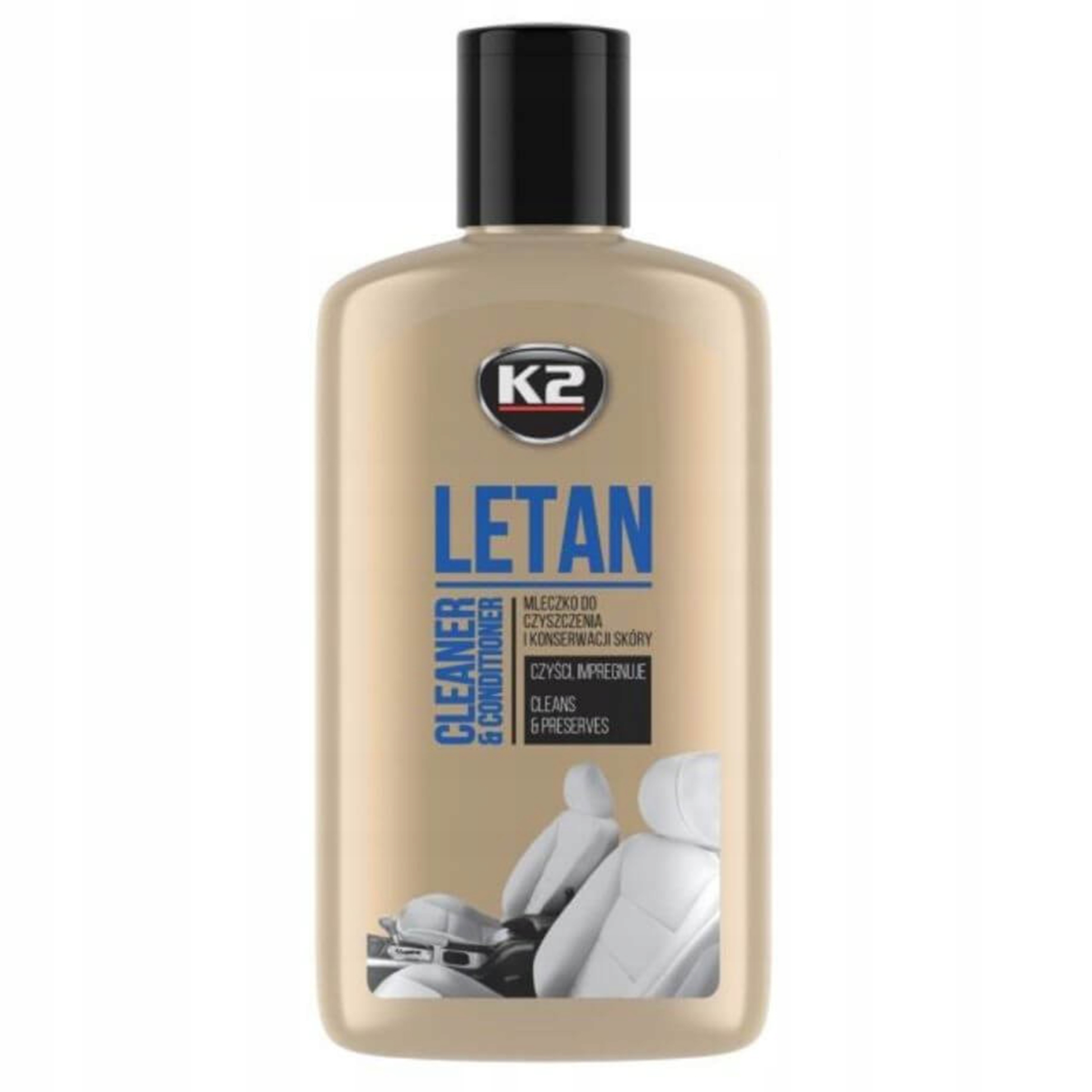 K2 Letan 250 ml 2w1 mleczko do czyszczenia skóry konserwacji pielęgnacji