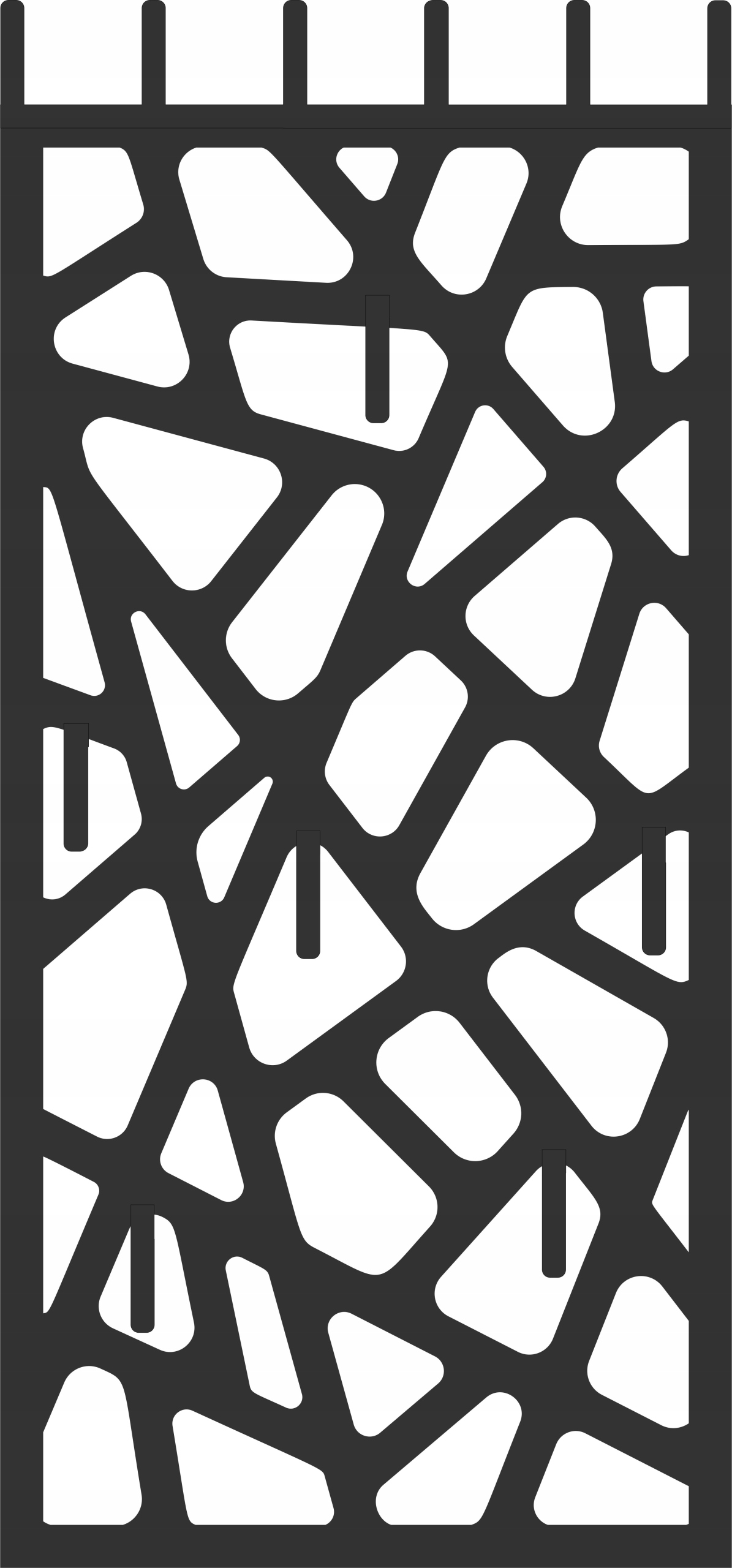 Věšák Panel na oblečení velký ozdobný 100x50 cm