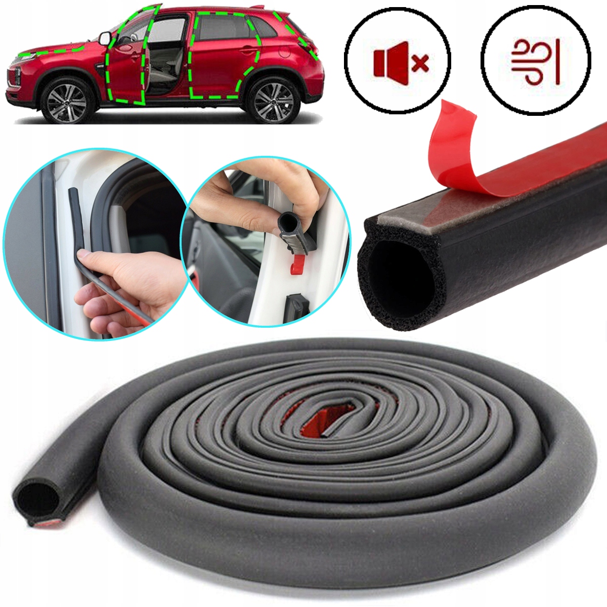 5M SAMOPRZYLEPNA USZCZELKA DO DRZWI SAMOCHODOWYCH GUMOWA USZCZELKA DO DACHU