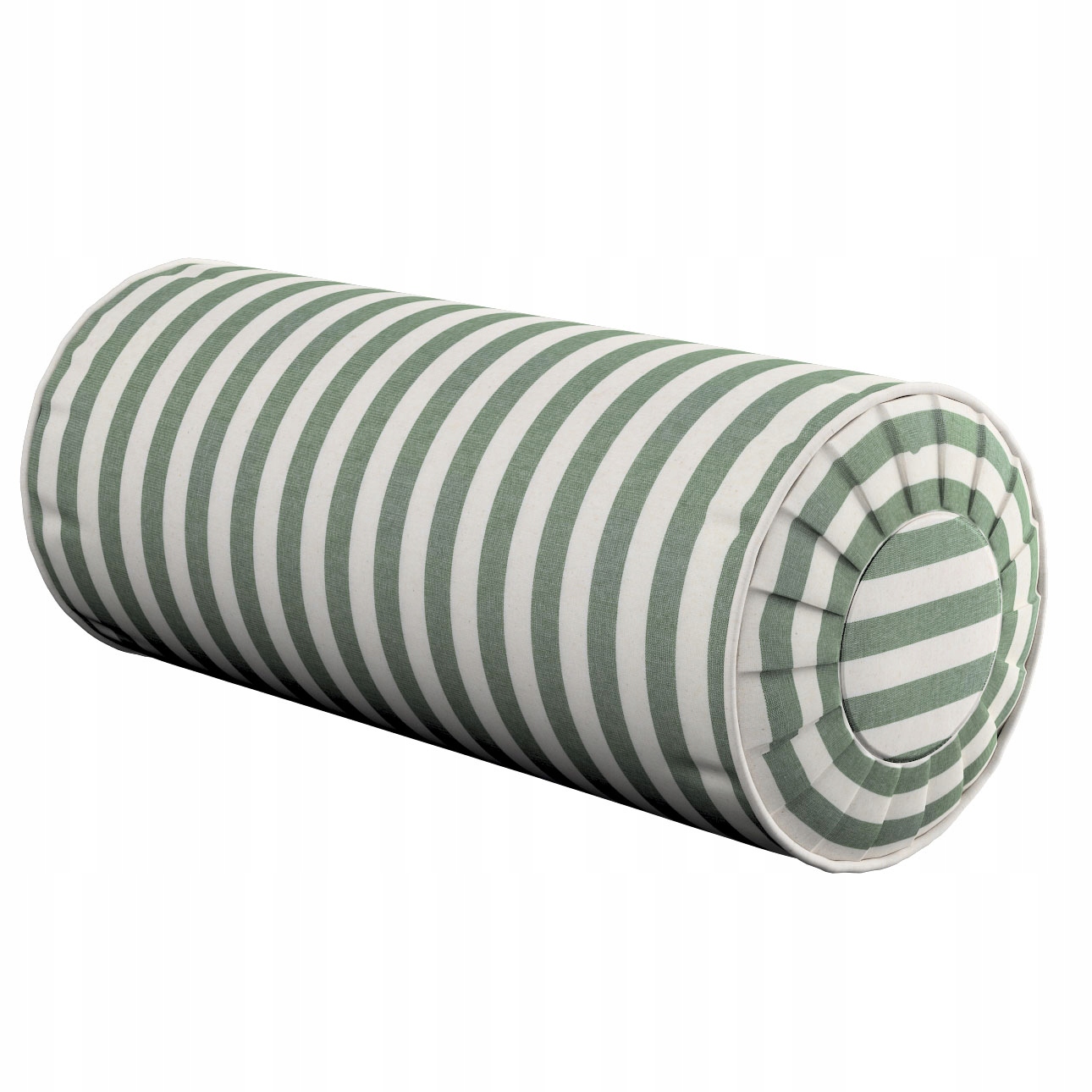 Polštář váleček s záložkami Ø20 x 50 cm zelený
