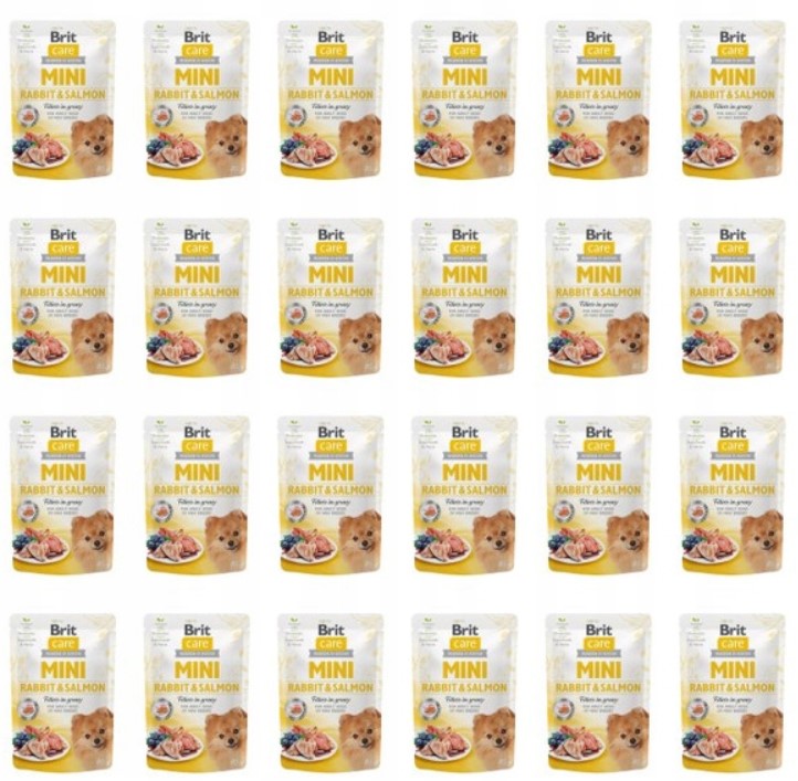 Levně Brit Care Mini Rabbit&salmon Pro Yorka Psa Králík ryba 24x85g malá plemena