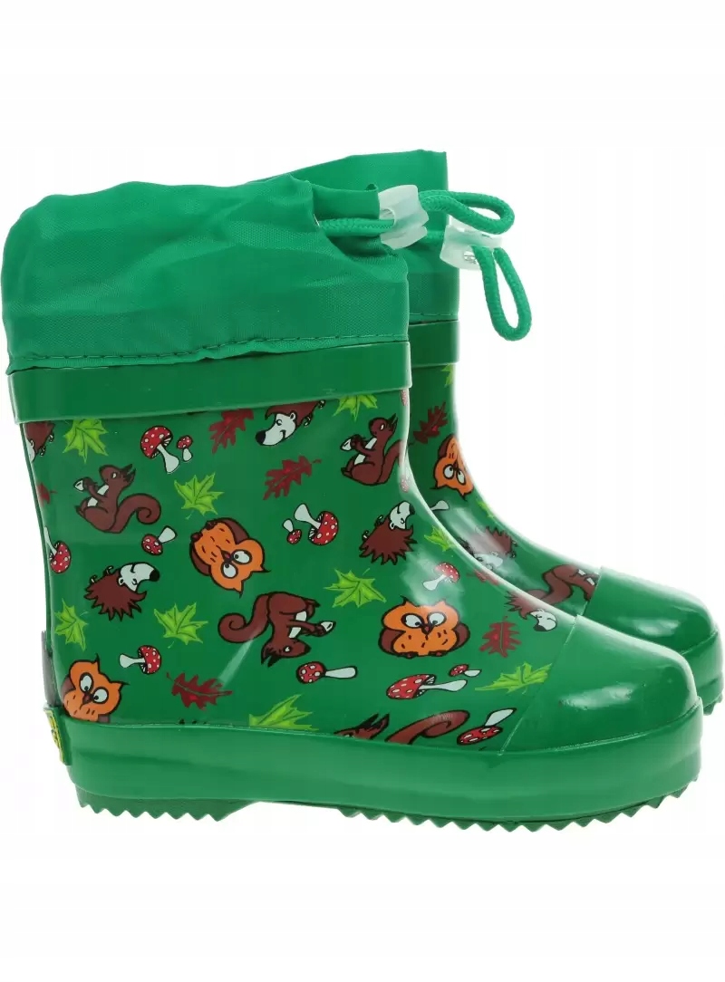 Ocieplane Zielone Kalosze Playshoes Forest Animals 180390 25