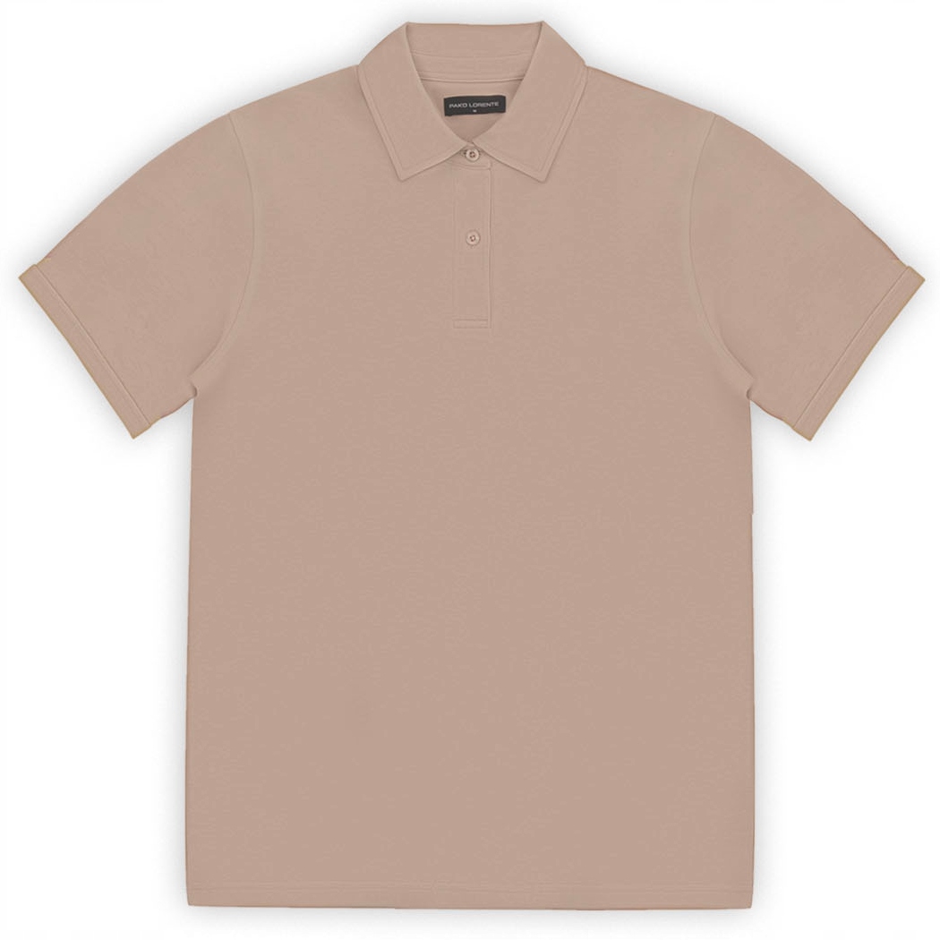 Bavlněné pánské polo tričko v béžové barvě Pako Lorente vel