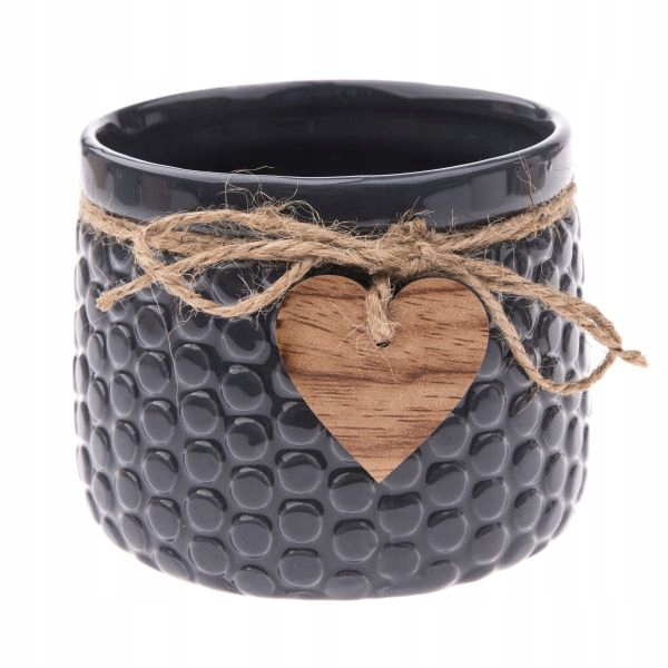 

Ceramiczna osłonka na doniczkę |10cm Serce boho