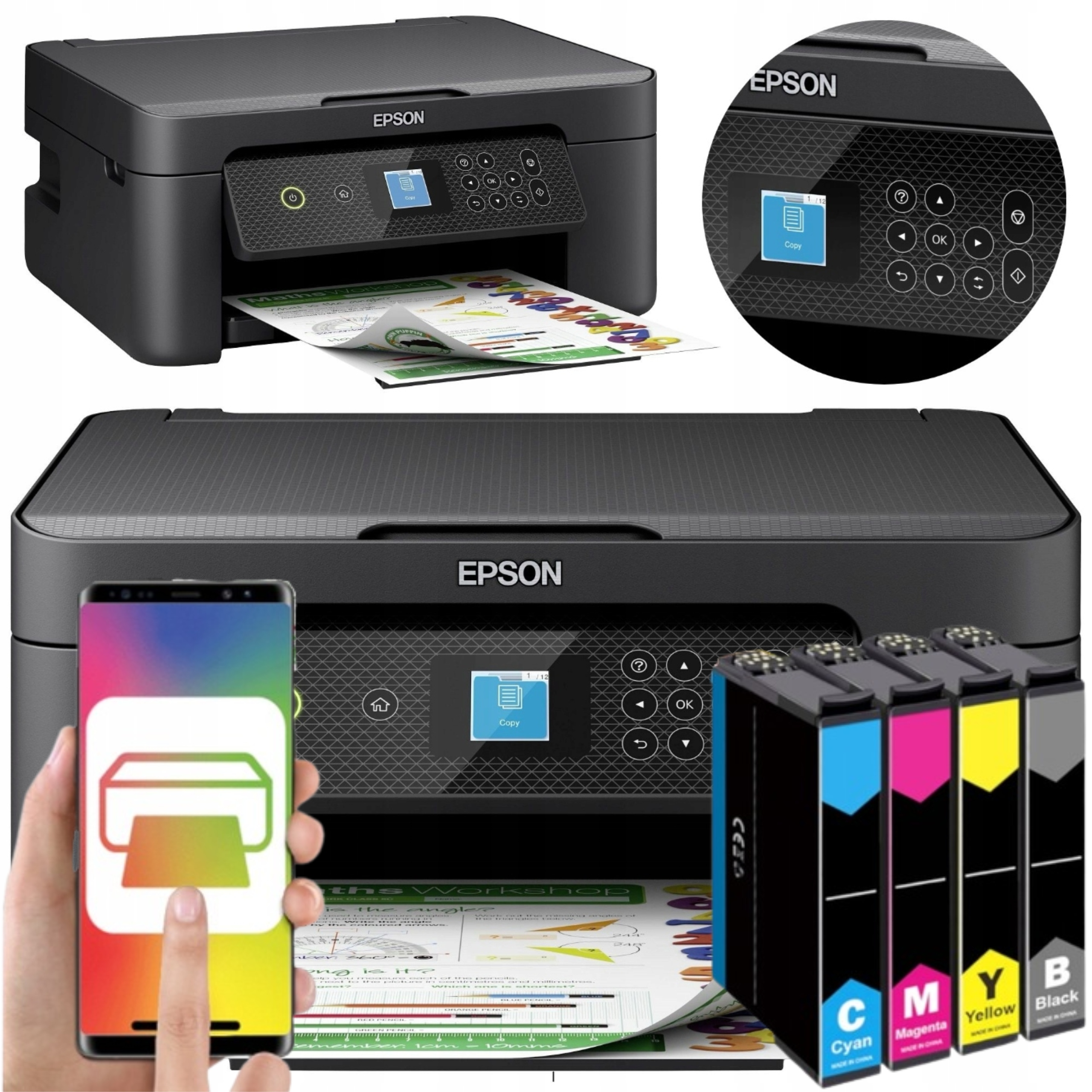 Besteller Drukarka wielofunkcyjna atramentowa 3w1 Skaner Druk Duplex+ Tusze