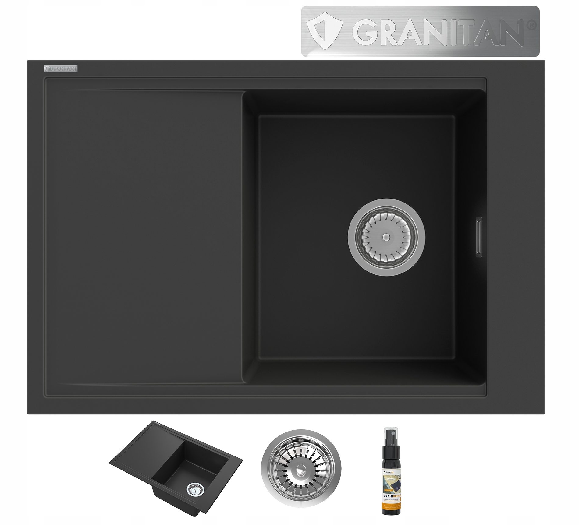 Granitový Jednokomorový Drez S Odkvapkávačom