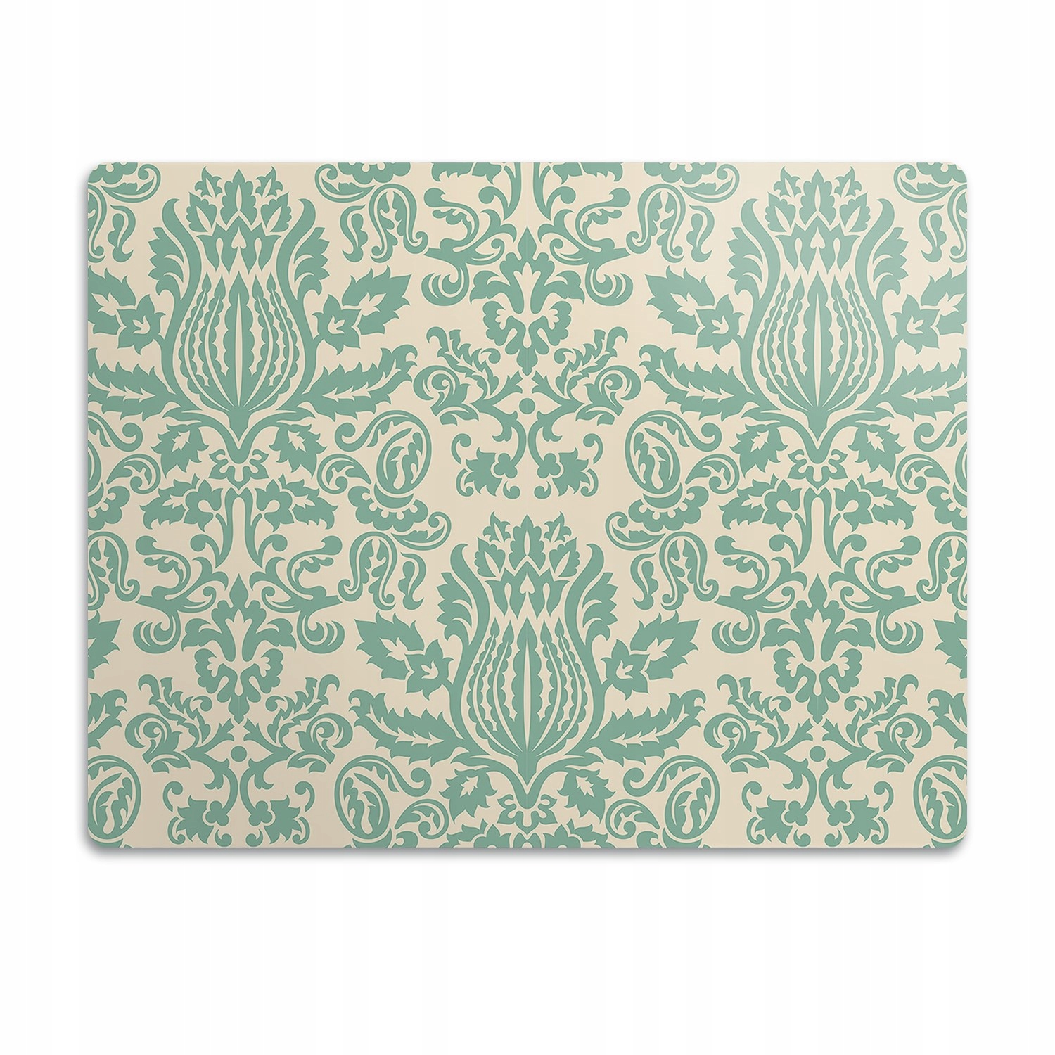 Levně Podložka pod misku Zelený damaškový vzor 60x40 cm