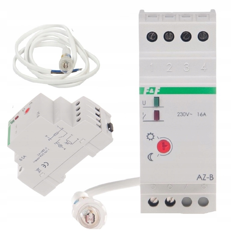 F&f Automat Zmierzchowy Na Szynę Z Sondą Az-b