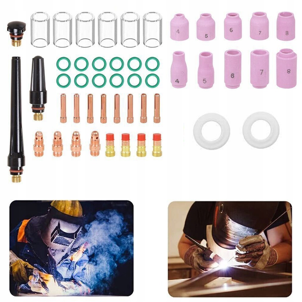 49X Startovací sada Tig akcesoria čočka tryska WP17/18/26-PLYNOVÁ Čočka