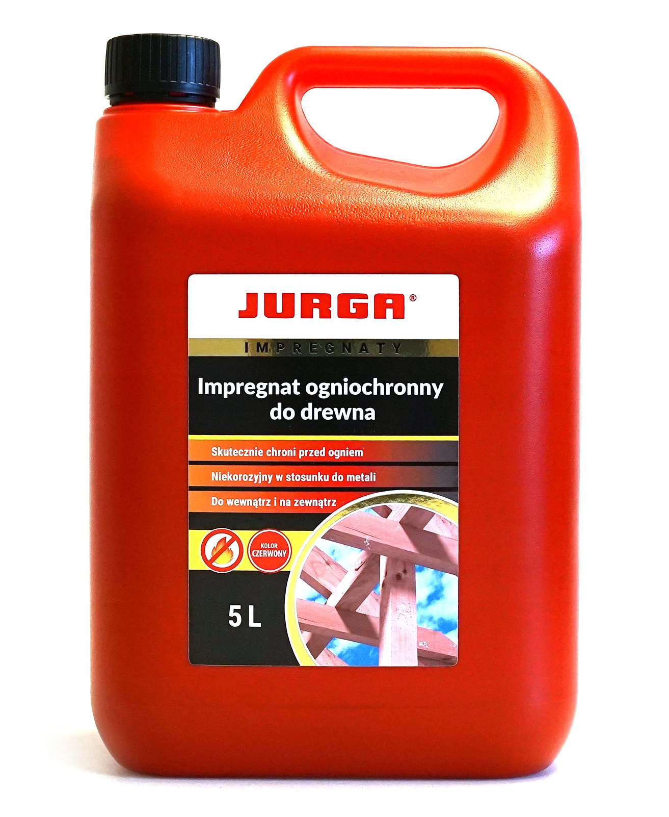 uniwersalny Ogniochronny Impregnat do drewna Jurga Czerwony 5L