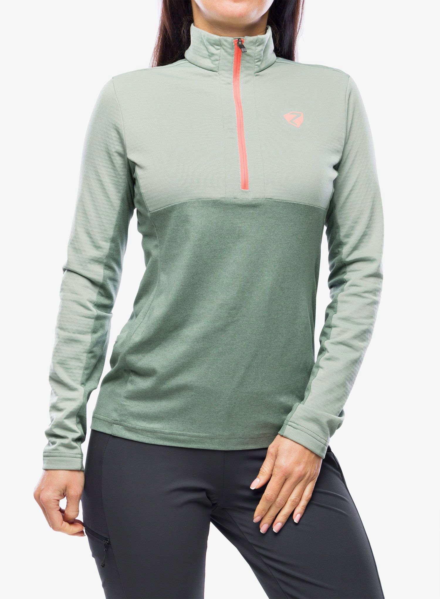 Bluza damska Ziener Japra green mud/gray seal 34