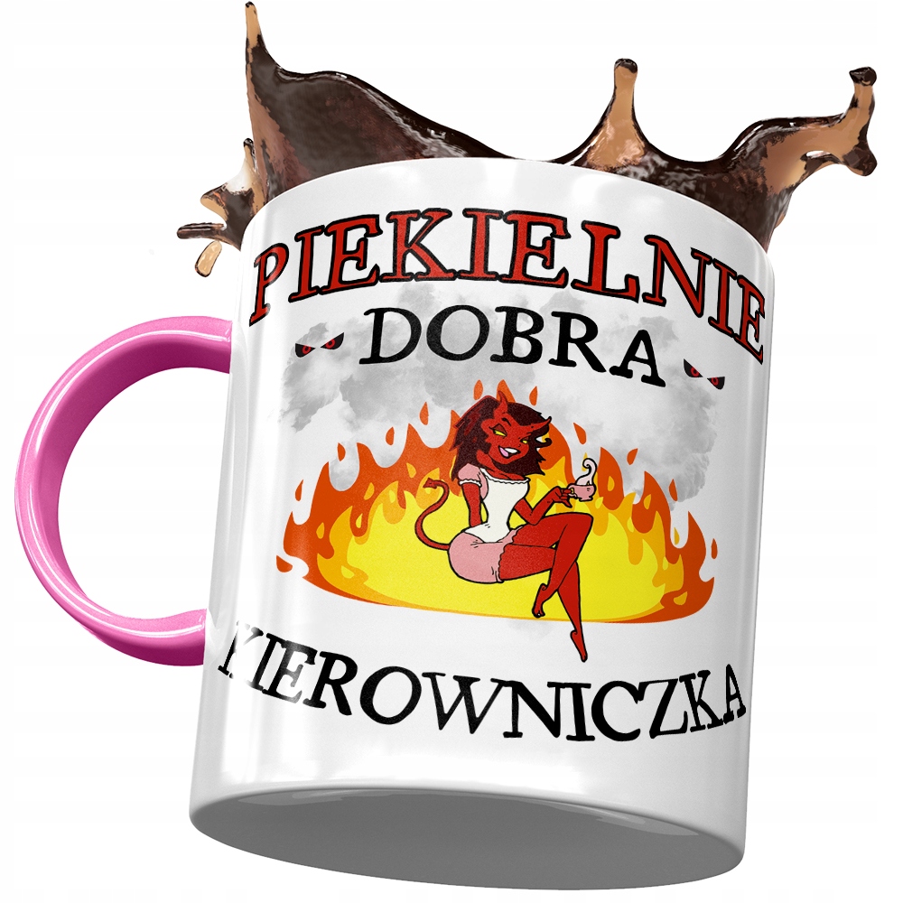 

Kubek Różowy Dla Kierowniczki Piekielnie Dobra