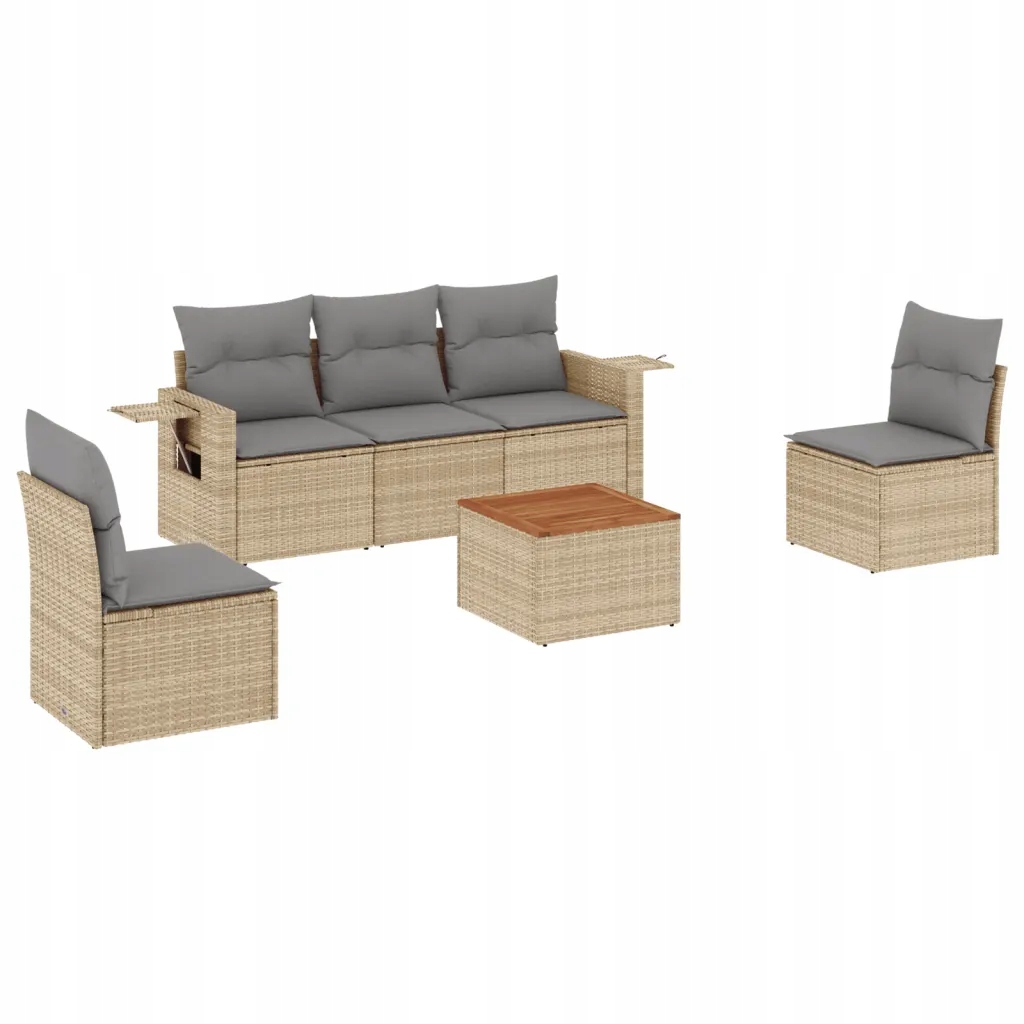 Zahradní nábytek z Pe ratanu, béžová melange, rozměry 55x6
