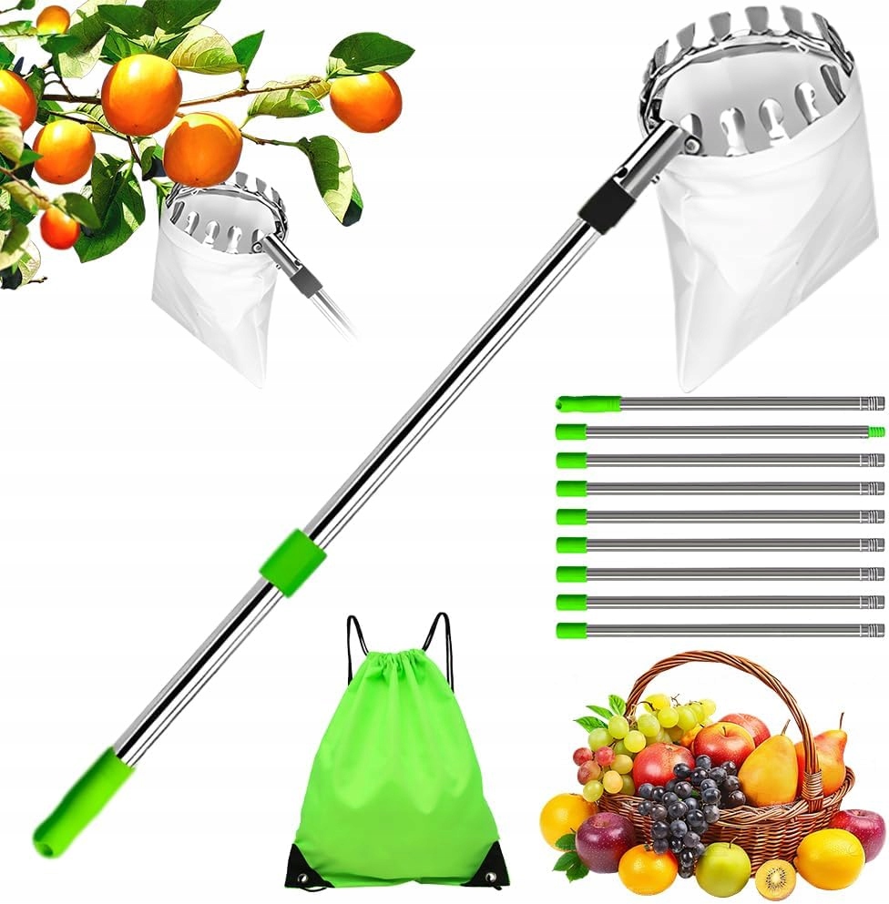 Teleskopický Sběrač Ovoce 3,20 M S Nastavitelnou Výškou, Robustní