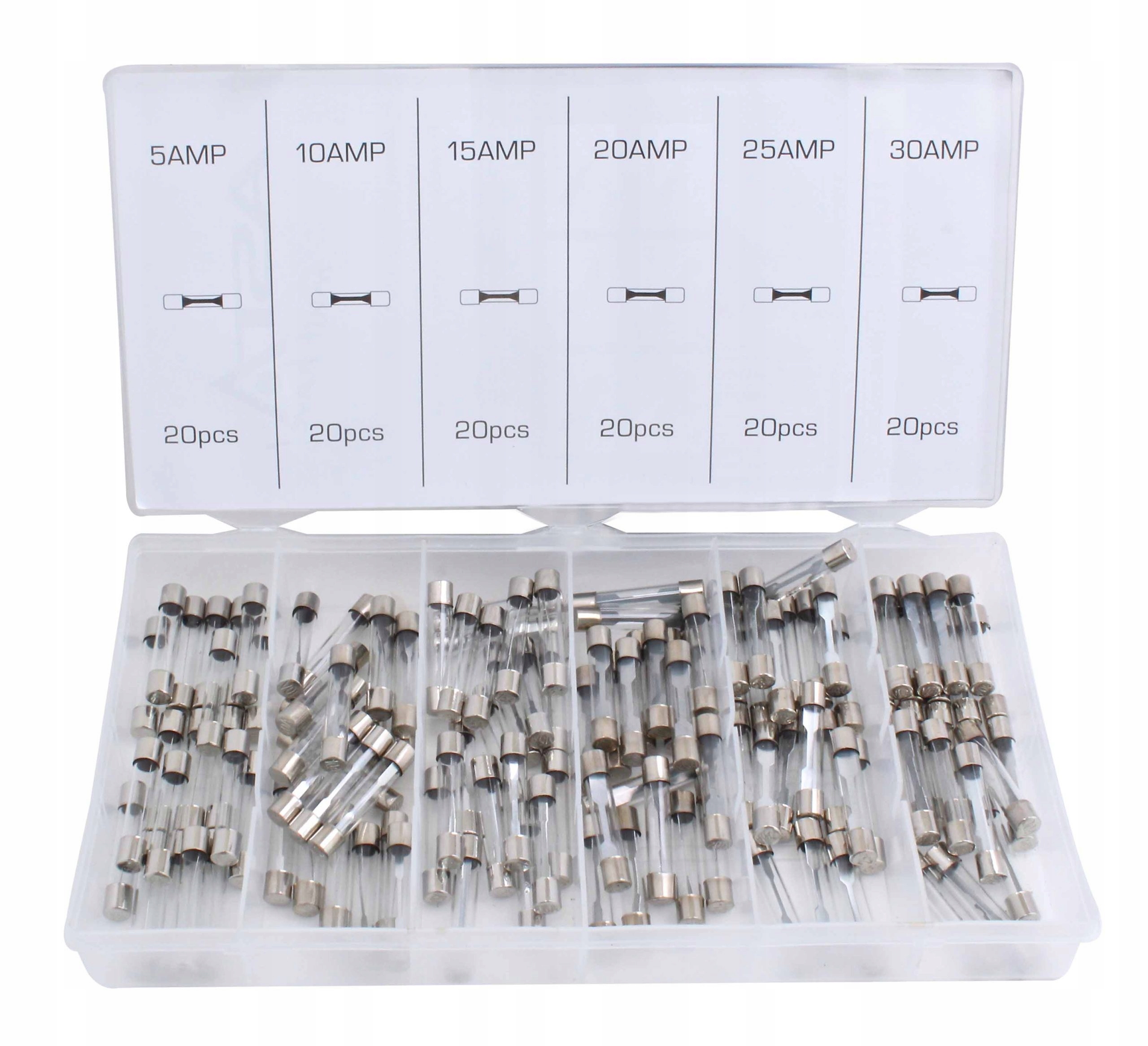 ZESTAW BEZPIECZNIKÓW SZKLANYCH TOPIKOWYCH 6X32MM Kod producenta A-TC519