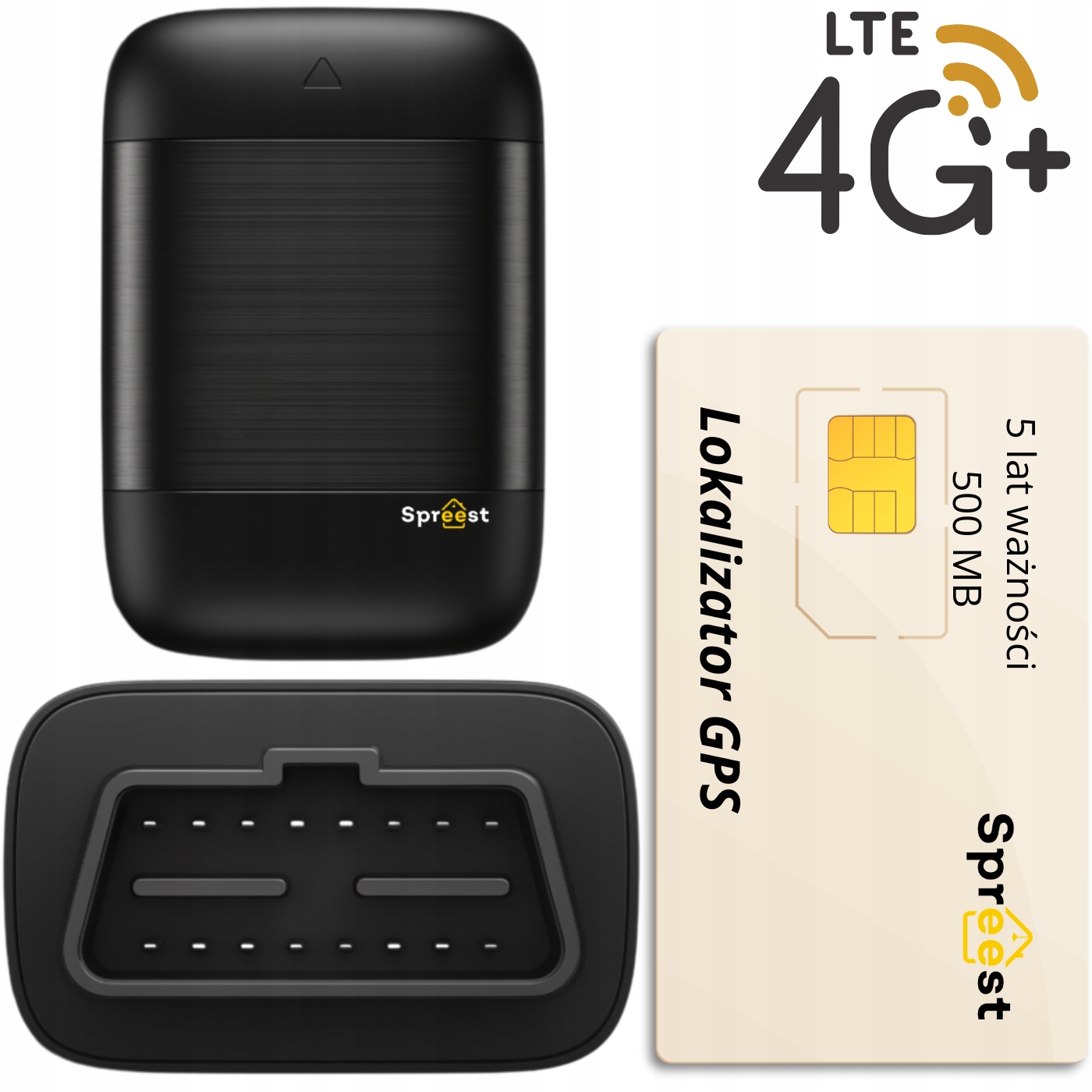 Lokátor Gps 4G Do Auta, Konektor Obd Sim Karta Na 33 Mesiacov