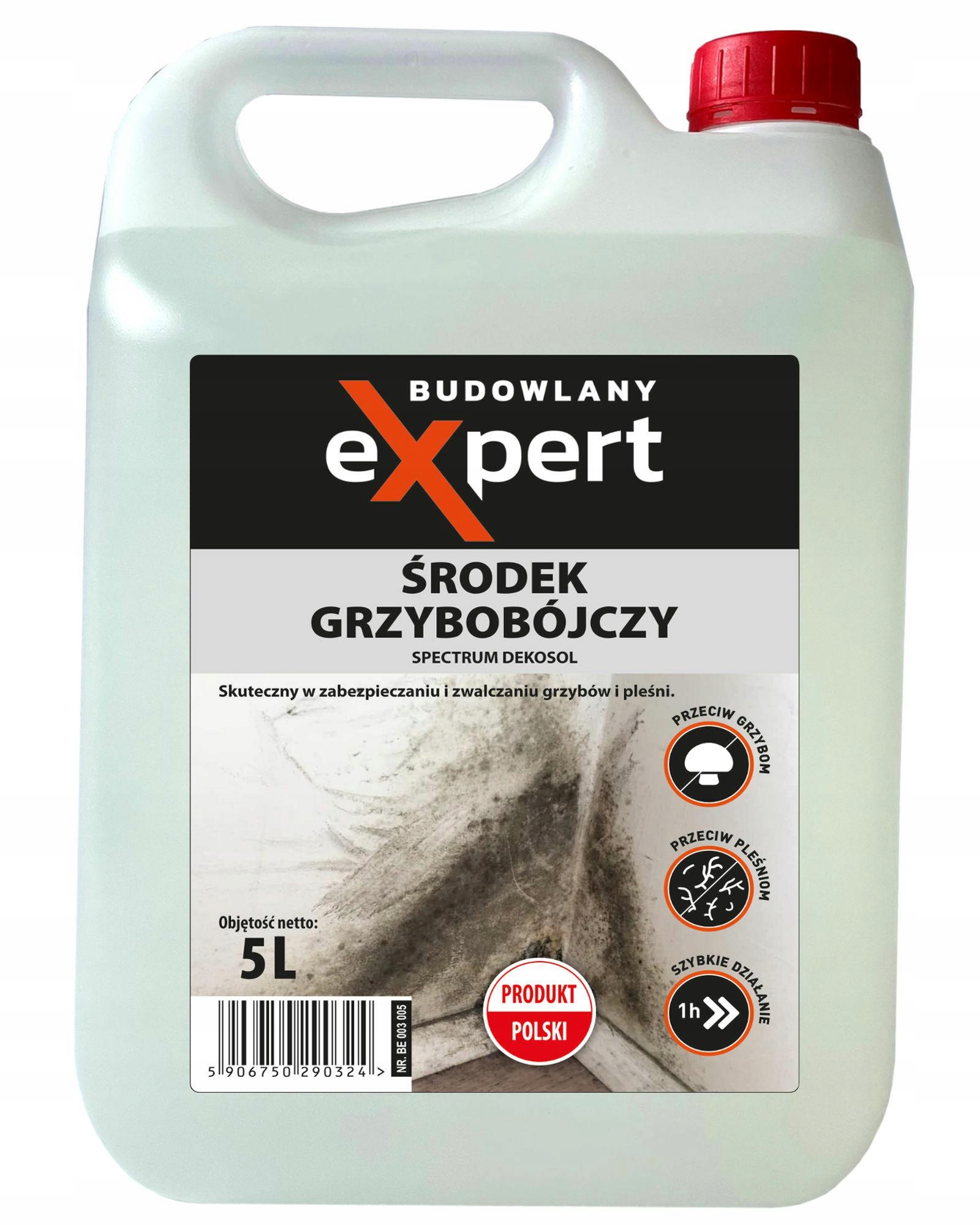 Prostředek proti houbám a plísním Budowlany Expert tekutý odstraňovač plísní 5 l