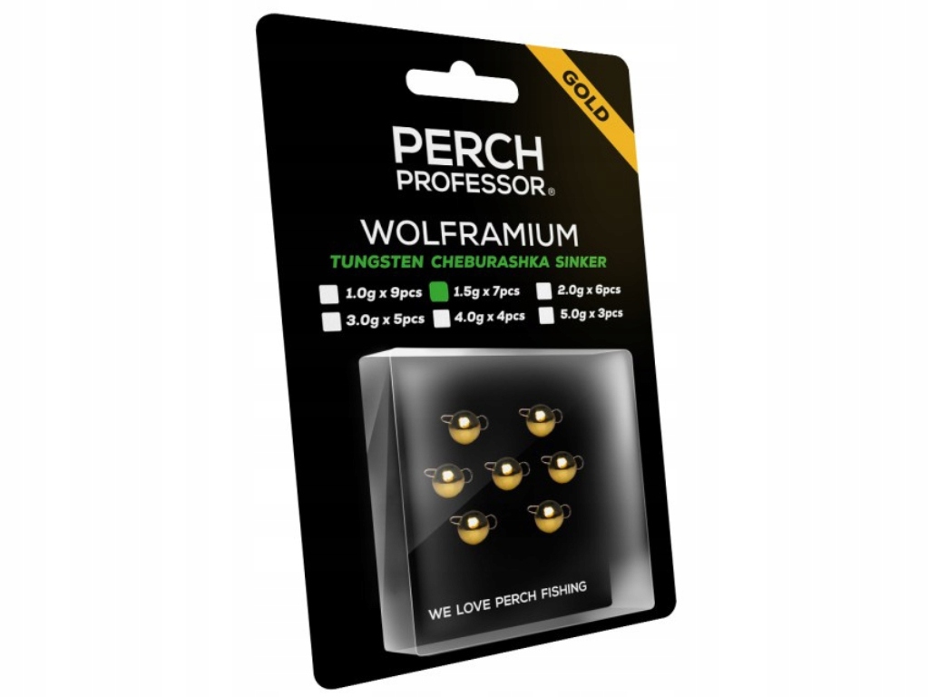 Perch Professor Wolframium czeburaszka wolframowa złota 1,5g 7szt