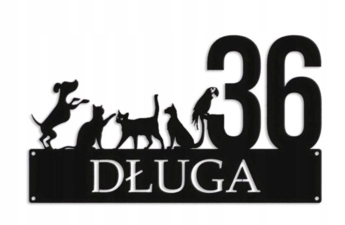 Číslo Na Dom 80 cm Tabuľa Adresa Ocel 2 mm ul. Dlhá