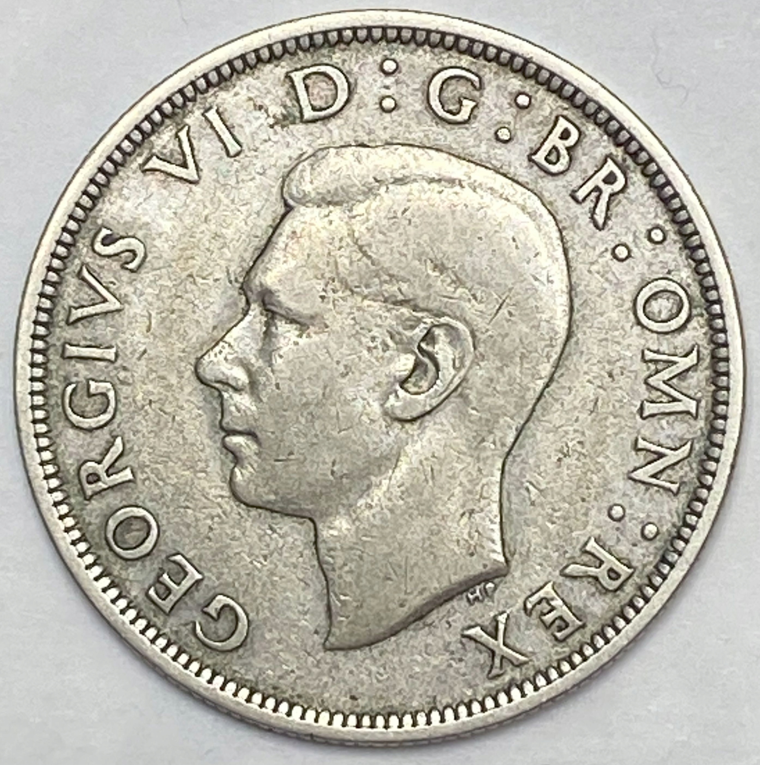 Wielka Brytania 1/2 Crown Jerzy VI 1938 srebro *285