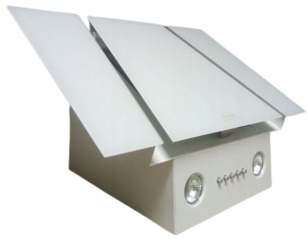 Okap przyścienny Maan Bresso Biały Szkło Wyciąg Pochłaniacz 60cm 320m3/h