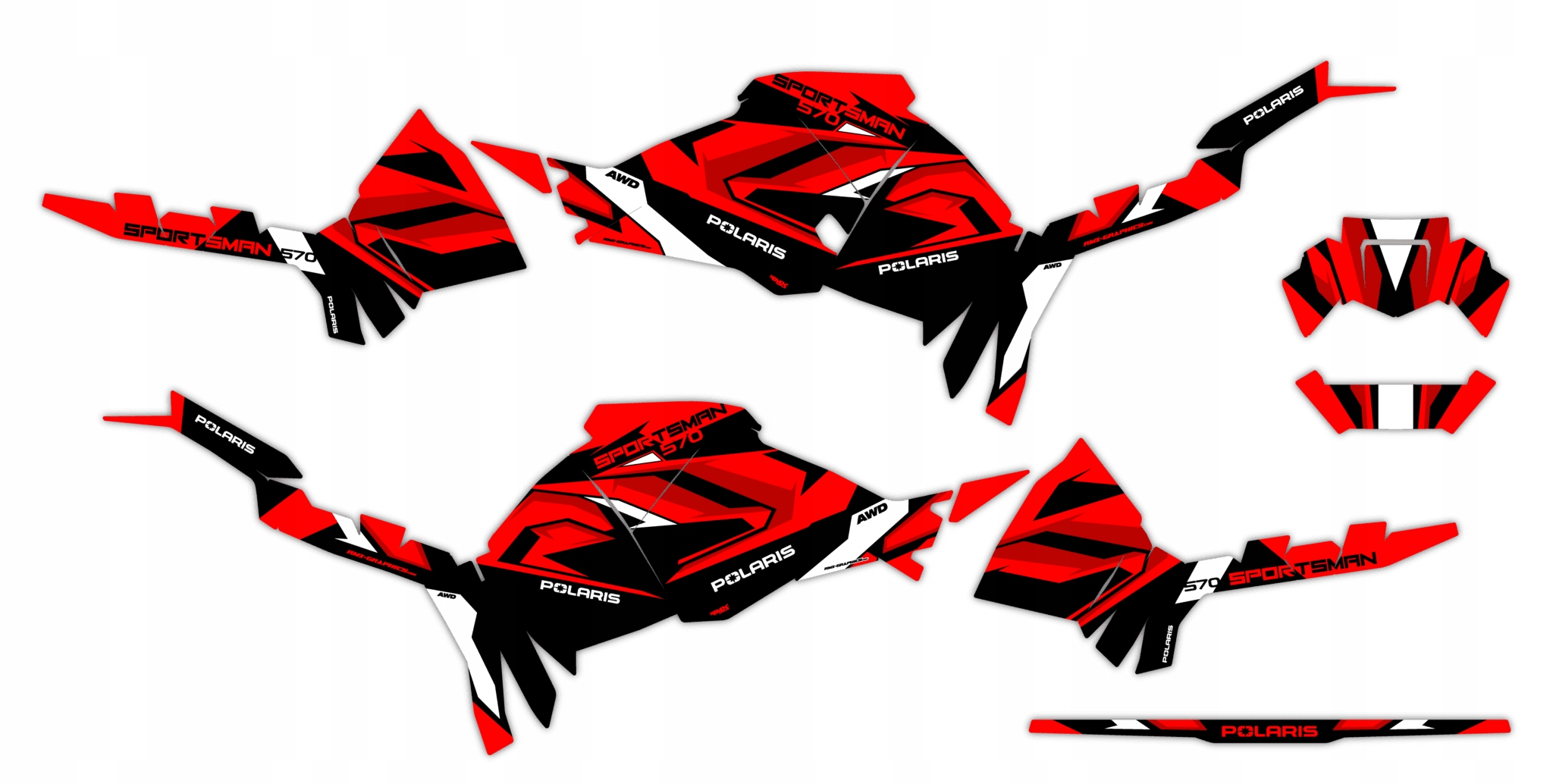 Dýha Samolepky Polaris Sportsman 570 2021+ #8080510