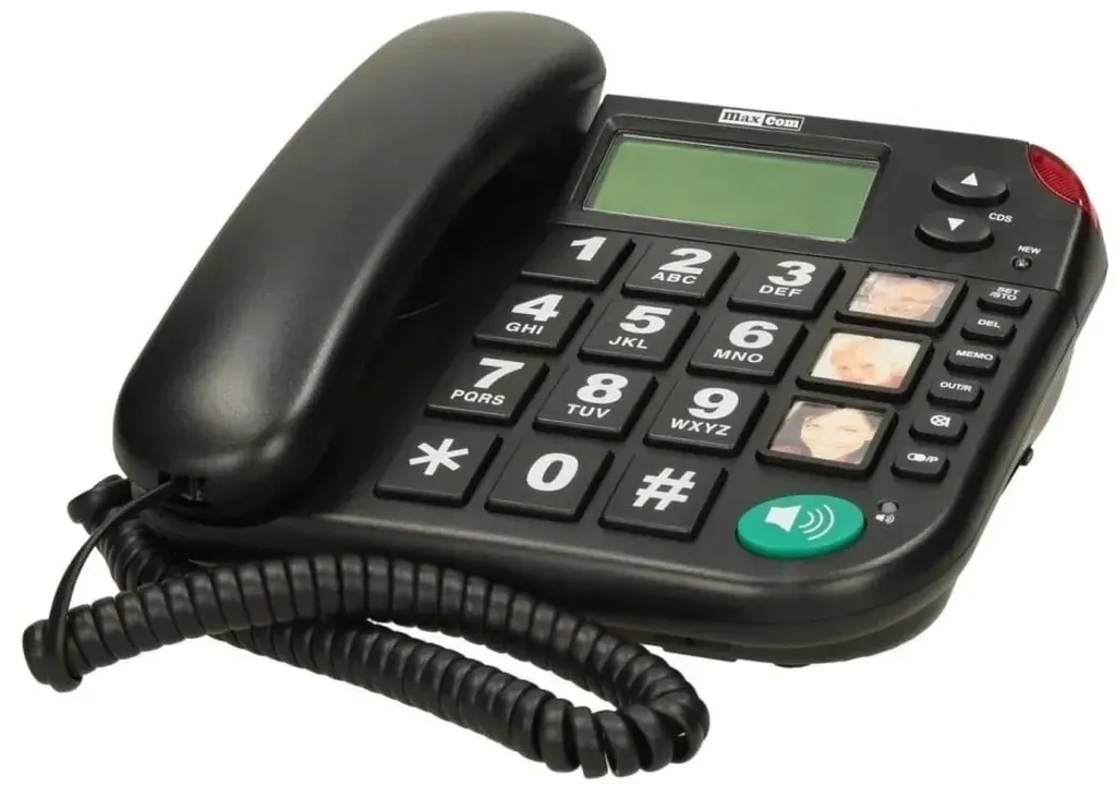 Stacionární telefon Maxcom KXT480 kabelový černý