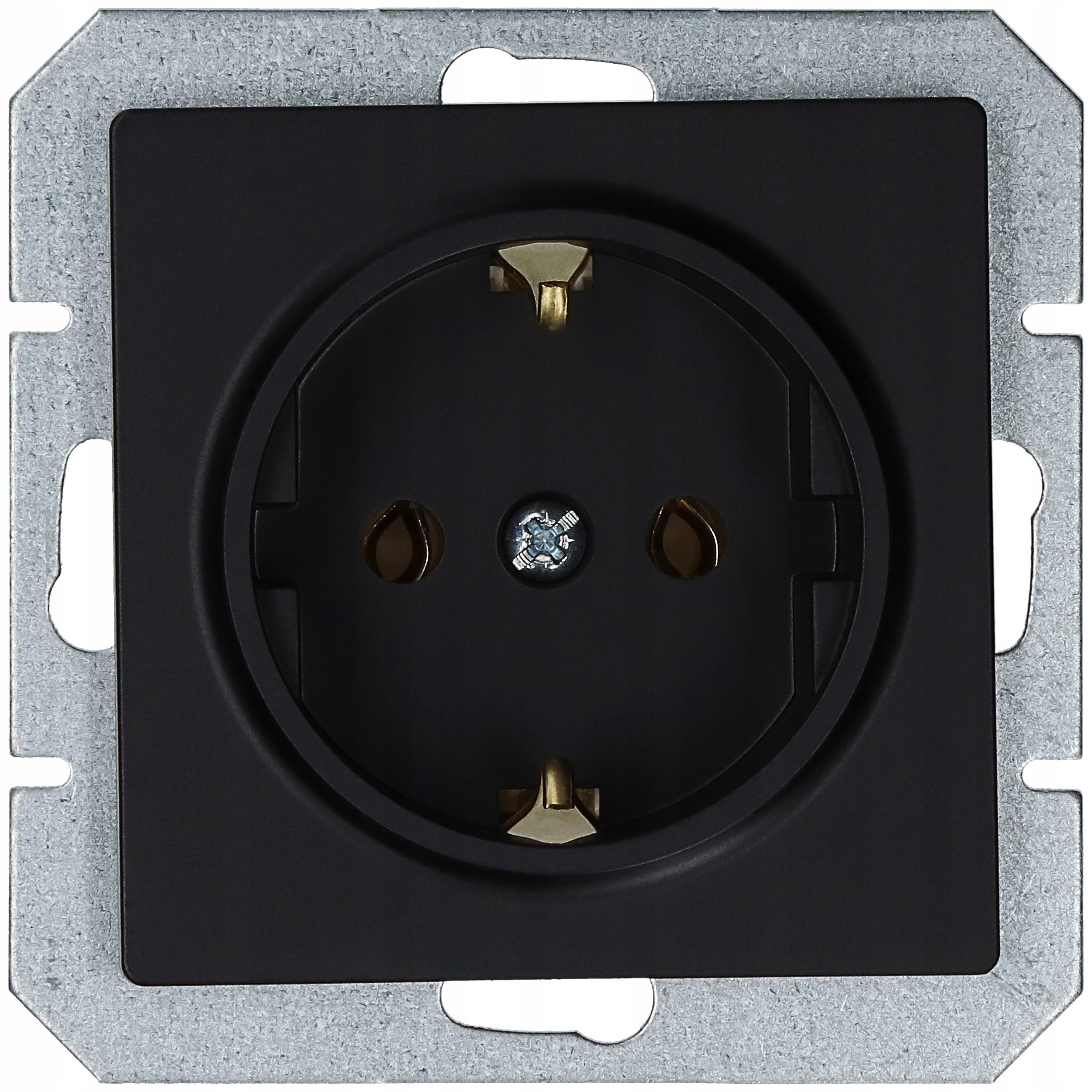 

Gniazdo moduł pojedyncze Schuko Premium czarny mat