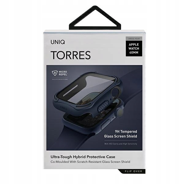 Etui UNIQ Torres Apple Watch Series 4/5/6/7/SE/8/9 40/41MM niebieski Pasuje do modelu Apple Watch SE/6/5/4 40mm