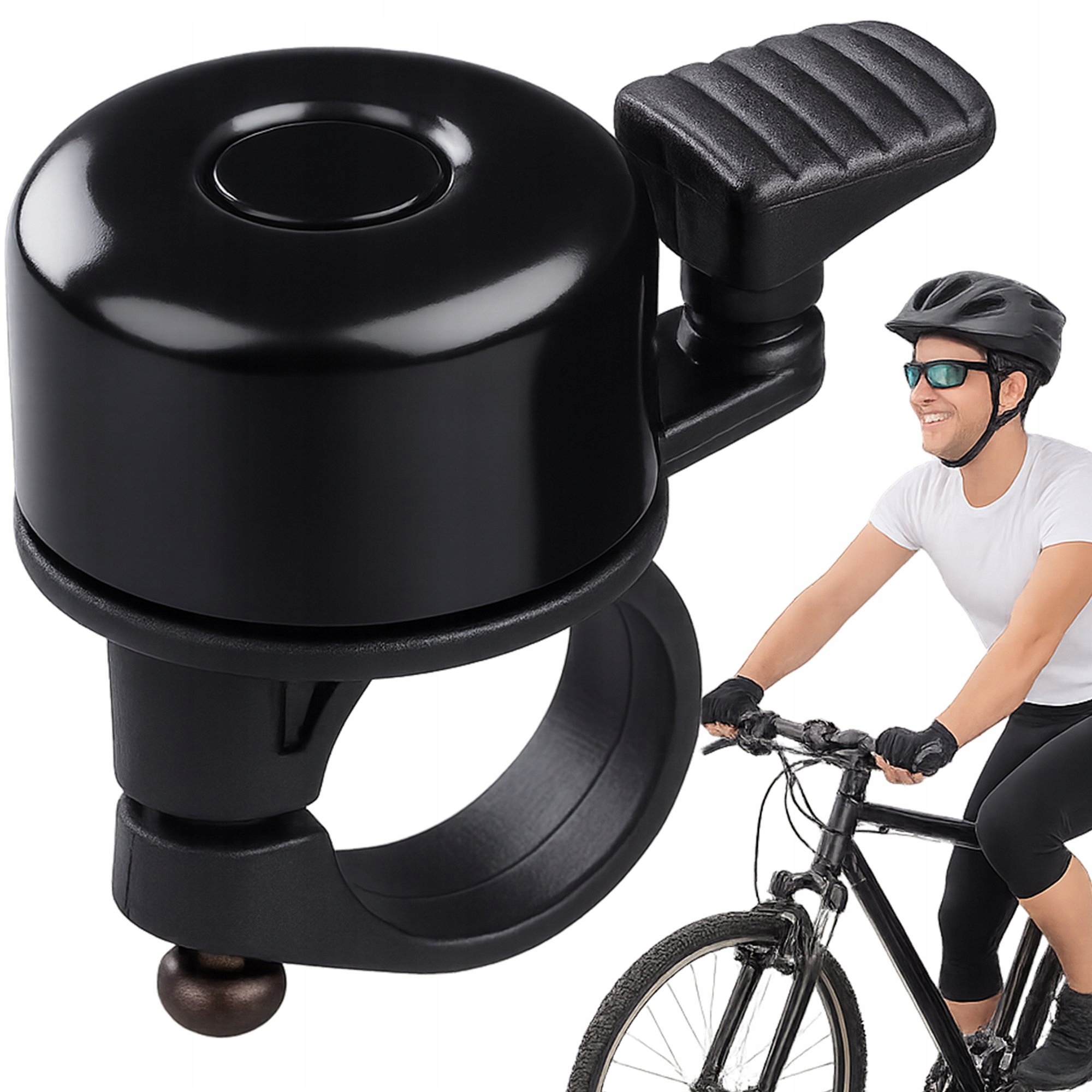 DZWONEK ROWEROWY METALOWY NA ROWER HULAJNOGĘ GŁOŚNY MANUALNY BRZĘCZYK