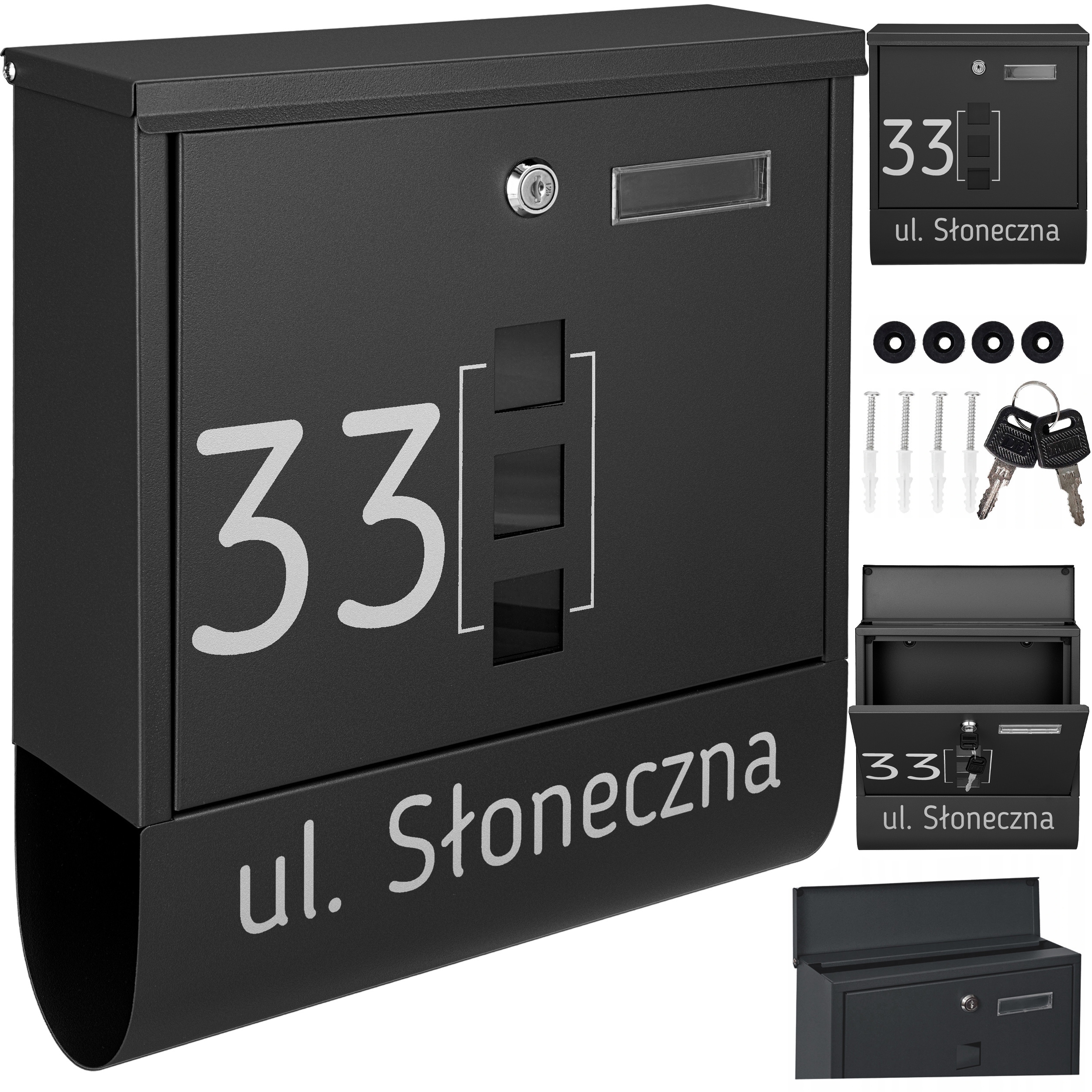 Černá Krabička Na Korespondenci Dopisů Tuba Vzor