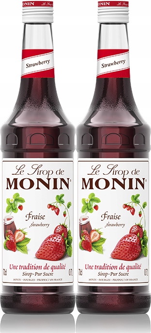 Syrop Barmański Monin truskawkowy 700ml x2