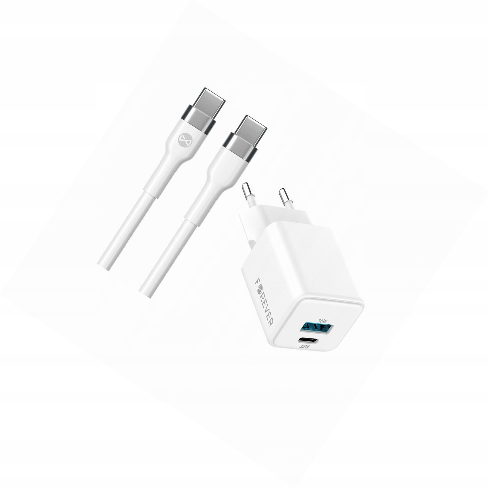 Szybka ładowarka GaN 20W Usb i Usb-c z kablem do Samsung Galaxy A57 5G