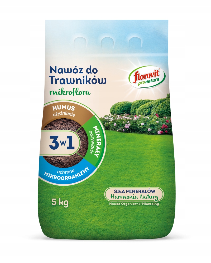 Mikroflora 3W1 Nawóz Do Trawnika 10 Kg Florovit