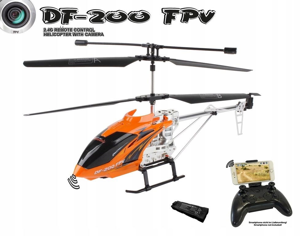 DF-200XL Pro Fpv vrtulník s Fpv kamerou, Rtf Df modely 9570