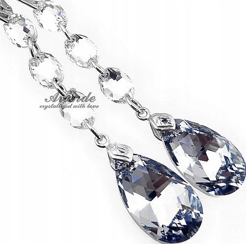 Krásné krystaly Náušnice Comet Gloss Stříbro