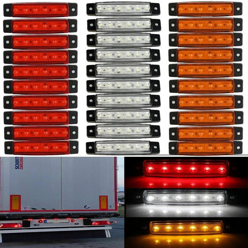 30x Огни габаритные фонари obrysówki 6 LED 12V 24V