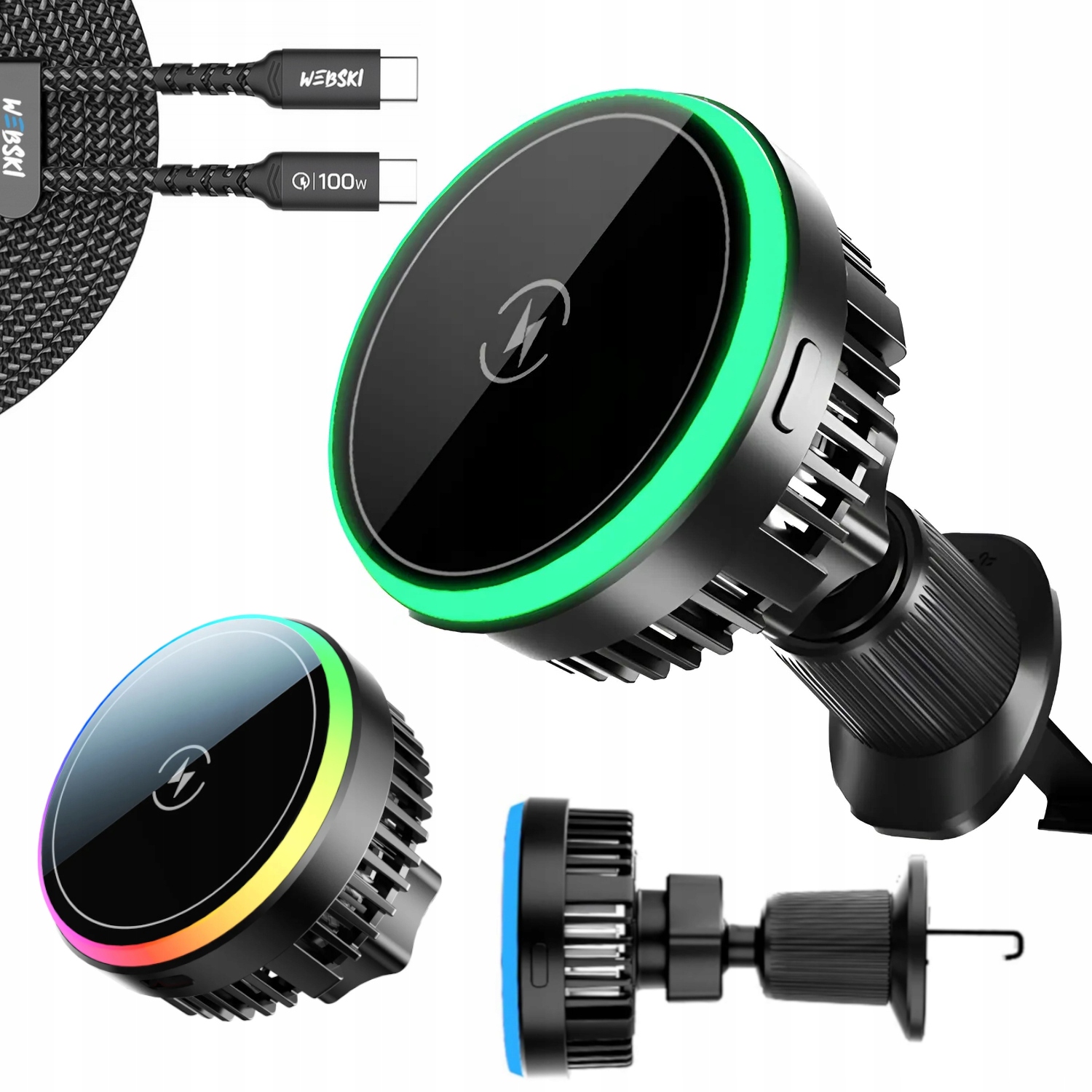 Držák Indukční Nabíječky MagSafe 15W Do Mřížky S Chlazením Kabel