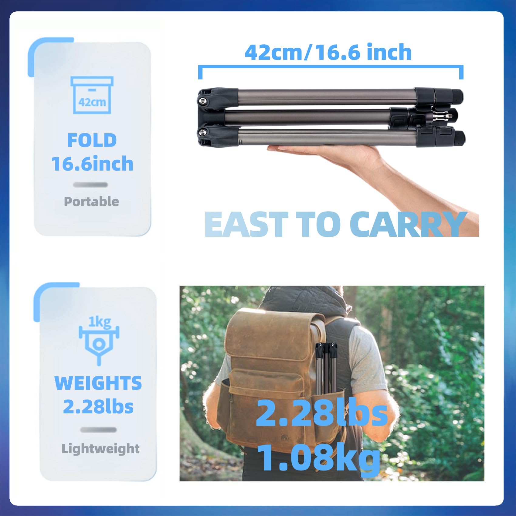 FOTOPRO Statyw 208CM Z Głowicą 360° Do Aparatu I Telefonu — miniatura 5