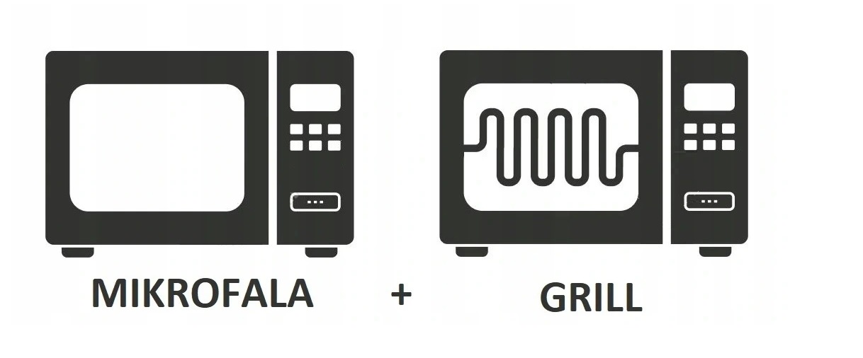2w1 MIKROFALA + GRILL Kuchenka Mikrofalowa do ZABUDOWY z GRILLEM ELBRUS Model ELBRUS