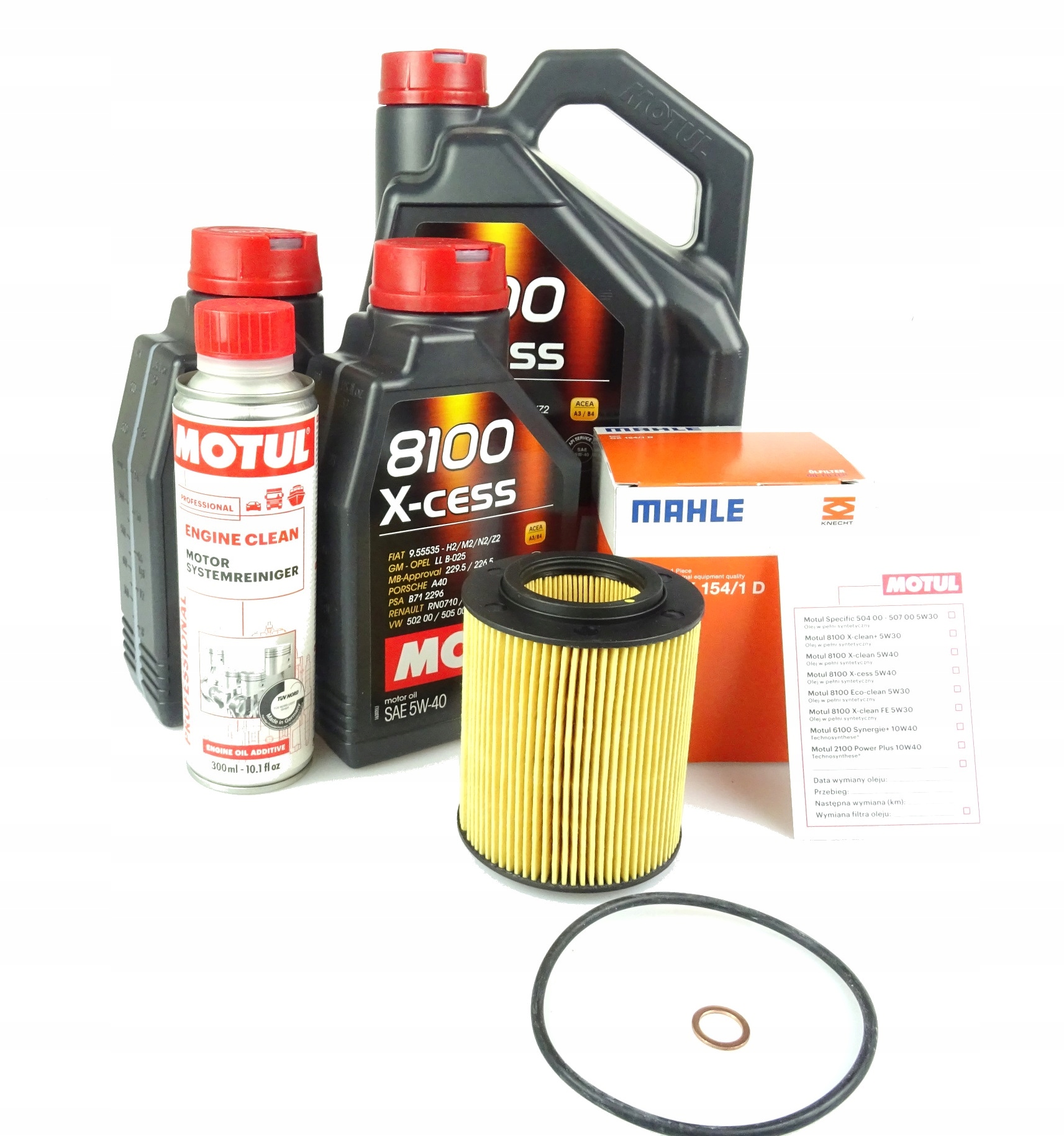 

Motul 8100 X-cess 5W40 7 L Płuka Filtr E46 M52 M54