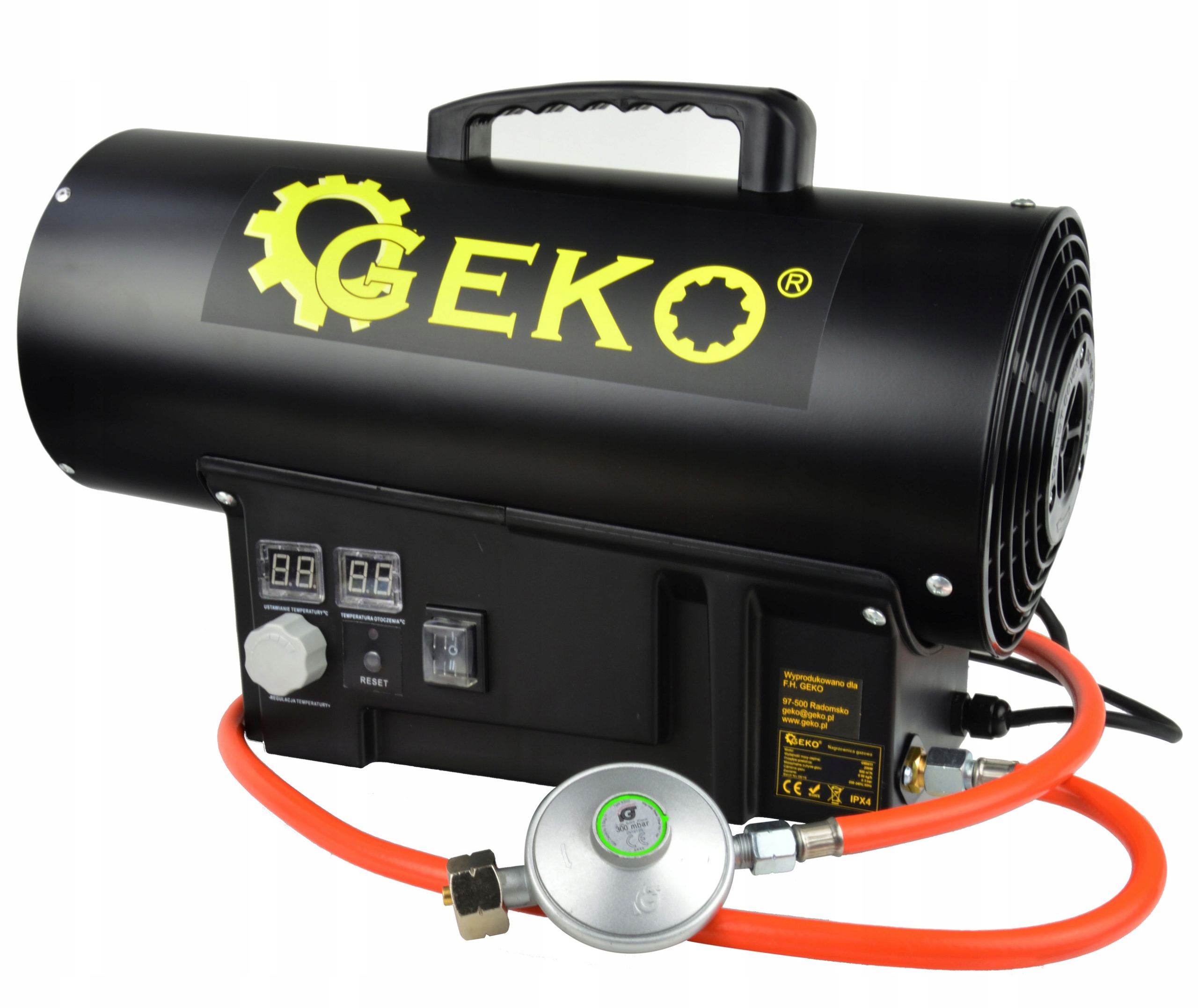 NAGRZEWNICA DMUCHAWA GAZOWA TERMOSTAT PIECYK 20kW EAN (GTIN) 5901477115837