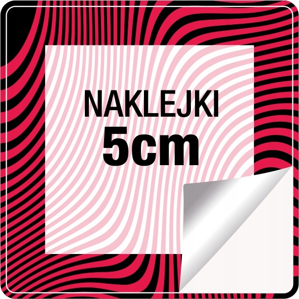 

Naklejki Etykiety z własnym Logo kwadratowe 5cm